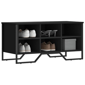 vidaXL, vidaXL Schuhregal Schwarz 90x38x45,5 cm Holzwerkstoff