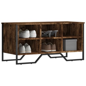 vidaXL, vidaXL Schuhregal Räuchereiche 90x38x45,5 cm Holzwerkstoff