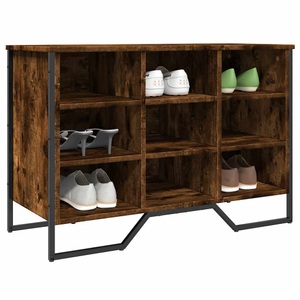 vidaXL, vidaXL Schuhregal Räuchereiche 90x38x61,5 cm Holzwerkstoff