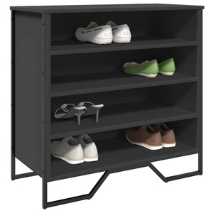 vidaXL, vidaXL Schuhregal Schwarz 80x38x78 cm Holzwerkstoff