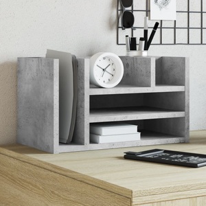 vidaXL, vidaXL Schreibtisch-Organizer Betongrau 44,5x24x25 cm Holzwerkstoff