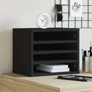 vidaXL, vidaXL Schreibtisch-Organizer Schwarz 36x26x29,5 cm Holzwerkstoff