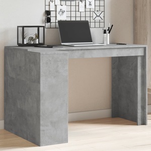 vidaXL, vidaXL Schreibtisch Betongrau 123,5x73,5x75 cm Holzwerkstoff