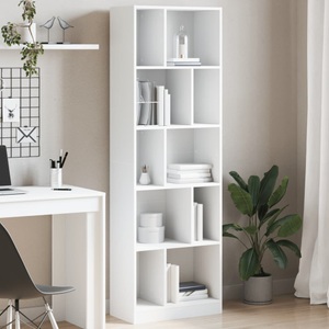 vidaXL, vidaXL Bücherregal Weiß 57x28,5x174 cm Holzwerkstoff