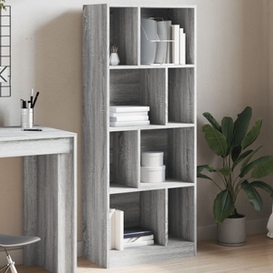 vidaXL, vidaXL Bücherregal Grau Sonoma 57x28,5x141 cm Holzwerkstoff
