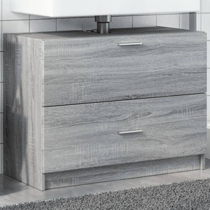 vidaXL, vidaXL Waschbeckenunterschrank Grau Sonoma 78x37x59 cm Holzwerkstoff