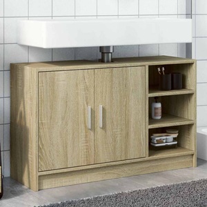 vidaXL, vidaXL Waschbeckenunterschrank Sonoma-Eiche 90x29x55 cm Holzwerkstoff