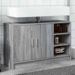 vidaXL, vidaXL Waschbeckenunterschrank Grau Sonoma 90x29x55 cm Holzwerkstoff