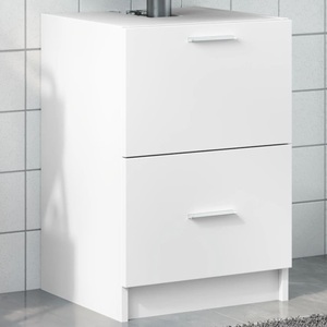 vidaXL, vidaXL Waschbeckenunterschrank Weiß 40x37x59 cm Holzwerkstoff