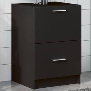 vidaXL, vidaXL Waschbeckenunterschrank Schwarz 40x37x59 cm Holzwerkstoff