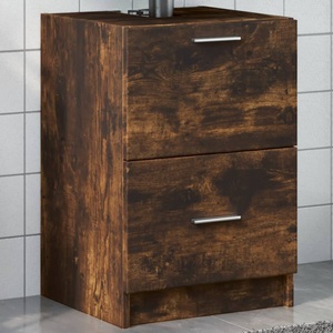 vidaXL, vidaXL Waschbeckenunterschrank Räuchereiche 40x37x59 cm Holzwerkstoff