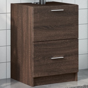 vidaXL, vidaXL Waschbeckenunterschrank Braun Eichen-Optik 40x37x59 cm