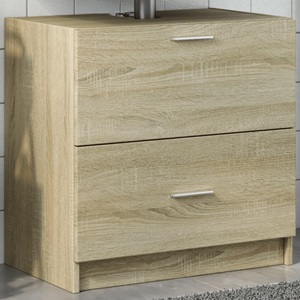vidaXL, vidaXL Waschbeckenunterschrank Sonoma-Eiche 59x37x59 cm Holzwerkstoff