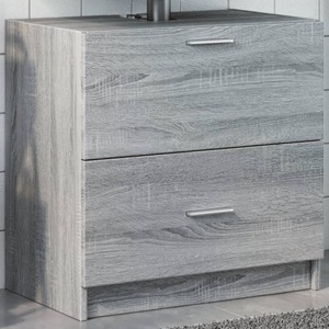 vidaXL, vidaXL Waschbeckenunterschrank Grau Sonoma 59x37x59 cm Holzwerkstoff