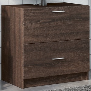 vidaXL, vidaXL Waschbeckenunterschrank Braun Eichen-Optik 59x37x59 cm