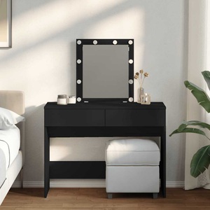 vidaXL, vidaXL Schminktisch mit LED-Beleuchtung Schwarz 100x40x130 cm
