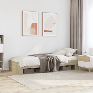 vidaXL, vidaXL Bettgestell Sonoma-Eiche 75x190 cm Holzwerkstoff