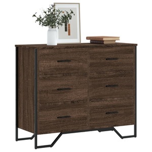 vidaXL, vidaXL Kommode Braun Eichen-Optik 91x35,5x74,5 cm Holzwerkstoff, vidaXL Kommode Braun Eichen-Optik 91x35,5x74,5 cm Holzwerkstoff