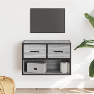 vidaXL, vidaXL TV-Schrank Grau Sonoma 60x31x39,5 cm Holzwerkstoff und Metall, vidaXL TV-Schrank Grau Sonoma 60x31x39,5 cm Holzwerkstoff und Metall