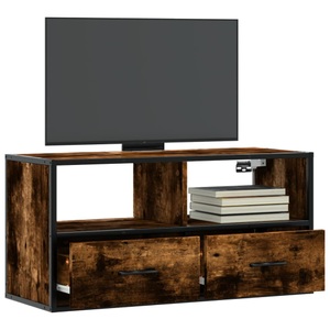vidaXL, vidaXL TV-Schrank Räuchereiche 80x31x39,5 cm Holzwerkstoff und Metall, vidaXL TV-Schrank Räuchereiche 80x31x39,5 cm Holzwerkstoff und Metall
