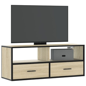 vidaXL, vidaXL TV-Schrank Sonoma-Eiche 100x31x39,5 cm Holzwerkstoff und Metall, vidaXL TV-Schrank Sonoma-Eiche 100x31x39,5 cm Holzwerkstoff und Metall