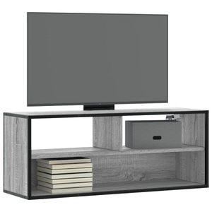 vidaXL, vidaXL TV-Schrank Grau Sonoma 100x31x39,5 cm Holzwerkstoff und Metall, vidaXL TV-Schrank Grau Sonoma 100x31x39,5 cm Holzwerkstoff und Metall