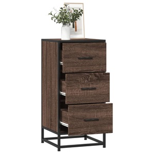 vidaXL, vidaXL Sideboard Braun Eichen-Optik 35,5x35x76 cm Holzwerkstoff Metall
