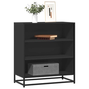 vidaXL, vidaXL Sideboard Schwarz 68x35x76 cm Holzwerkstoff und Metall