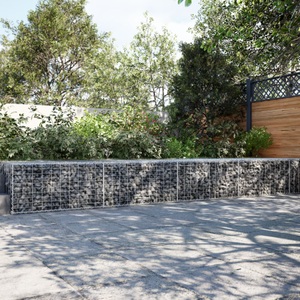 vidaXL, vidaXL Gabione mit Deckel 1100x100x50 cm Verzinktes Eisen