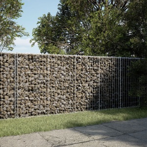 vidaXL, vidaXL Gabione mit Deckel 250x100x100 cm Verzinktes Eisen