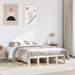 vidaXL, vidaXL Massivholzbett ohne Matratze 135x190 cm Kiefernholz, vidaXL Massivholzbett ohne Matratze 135x190 cm Kiefernholz