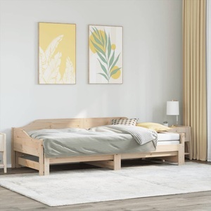vidaXL, vidaXL Tagesbett Ausziehbar 90x190 cm Massivholz Kiefer