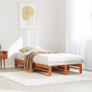 vidaXL, vidaXL Massivholzbett ohne Matratze Wachsbraun 100x200 Kiefernholz