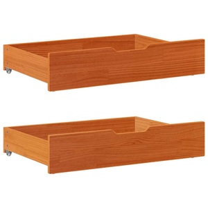 vidaXL, vidaXL Bettschubladen 2 Stk. Wachsbraun 85x55x16 cm Massivholz Kiefer, vidaXL Bettschubladen 2 Stk. Wachsbraun 85x55x16 cm Massivholz Kiefer