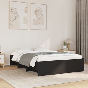 vidaXL, vidaXL Bettgestell Schwarz 140x200 cm Holzwerkstoff