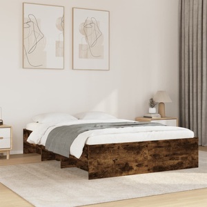 vidaXL, vidaXL Bettgestell Räuchereiche 140x200 cm Holzwerkstoff