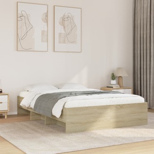 vidaXL, vidaXL Bettgestell Sonoma-Eiche 120x200 cm Holzwerkstoff