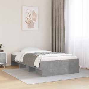 vidaXL, vidaXL Bettgestell Grau Sonoma 90x200 cm Holzwerkstoff