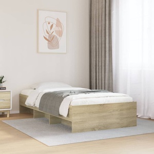 vidaXL Bettgestell Sonoma-Eiche 90x190 cm Holzwerkstoff