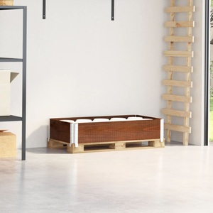 vidaXL, vidaXL Paletten-Aufsatzrahmen Braun 100x50 cm Massivholz Kiefer, vidaXL Paletten-Aufsatzrahmen Braun 100x50 cm Massivholz Kiefer