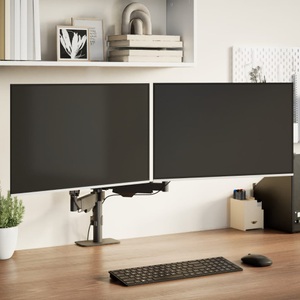 vidaXL, vidaXL Doppel-Monitorarm für Max 27 Zoll VESA 75/100 mm 20 kg