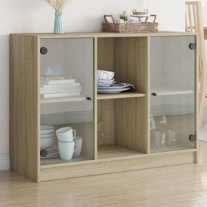 vidaXL, vidaXL Sideboard Sonoma-Eiche 102x37x75,5 cm Holzwerkstoff