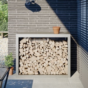 vidaXL, vidaXL Brennholzregal 100x40x80 cm Edelstahl, vidaXL Brennholzregal 100x40x80 cm Edelstahl