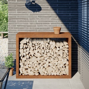 vidaXL, vidaXL Brennholzregal 100x40x80 cm Cortenstahl, vidaXL Brennholzregal 100x40x80 cm Cortenstahl
