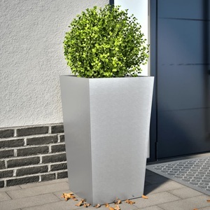 vidaXL, vidaXL Pflanzkübel 2 Stk. 45x45x75 cm Verzinkter Stahl, vidaXL Pflanzkübel 2 Stk. 45x45x75 cm Verzinkter Stahl