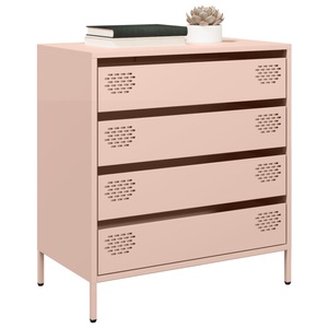 vidaXL, vidaXL Sideboard Rosa 68x39x73,5 cm Kaltgewalzter Stahl