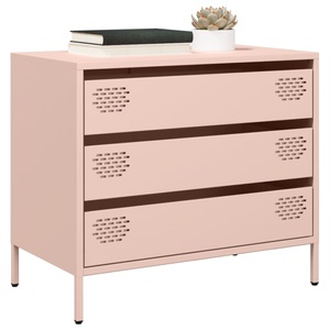 vidaXL, vidaXL Sideboard Rosa 68x39x58,5 cm Kaltgewalzter Stahl