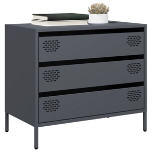 vidaXL, vidaXL Sideboard Anthrazit 68x39x58,5 cm Kaltgewalzter Stahl