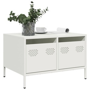 vidaXL, vidaXL TV-Schrank Weiß 68x50x43,5 cm Kaltgewalzter Stahl, vidaXL TV-Schrank Weiß 68x50x43,5 cm Kaltgewalzter Stahl