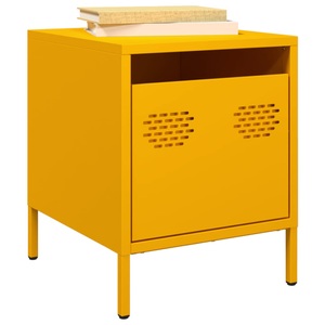 vidaXL, vidaXL Nachttisch Senfgelb 35x39x43,5 cm Stahl